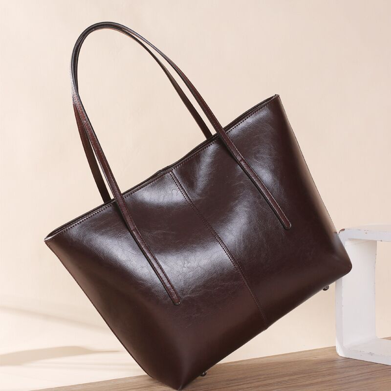 New Women's Fashion Shoulder Cowhide Large Capacity Women's Bag
