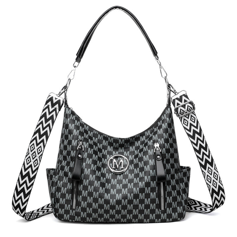 Retro Simple Printed Shoulder Messenger Bag