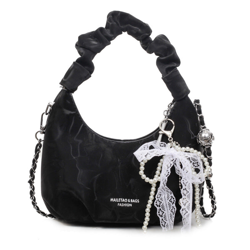 Wild Chain Crossbody Bag Exquisite Pleated