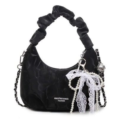 Wild Chain Crossbody Bag Exquisite Pleated