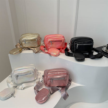 Simple Casual Wide Shoulder Strap Western Style Crossbody Shoulder Commuter Small Square Bag