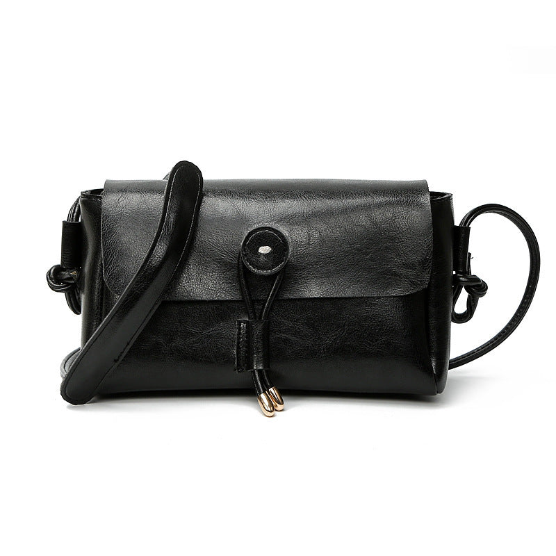 Oil Wax Leather Messenger Women's Fashion Shoulder Bag