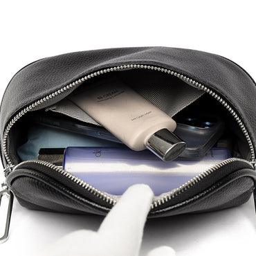 Women's First Layer Cattlehide Leather Fashion Casual Messenger Bag