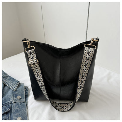 Korean Version Crossbody Wide Shoulder Strap Bag