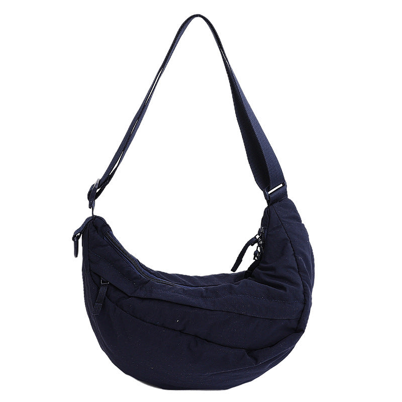 Large Capacity Casual Solid Color Dumpling Bag All-matching