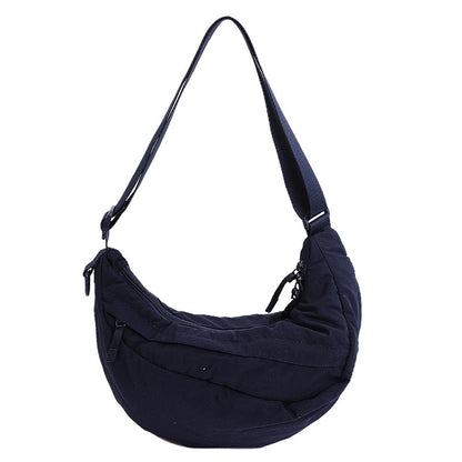 Large Capacity Casual Solid Color Dumpling Bag All-matching