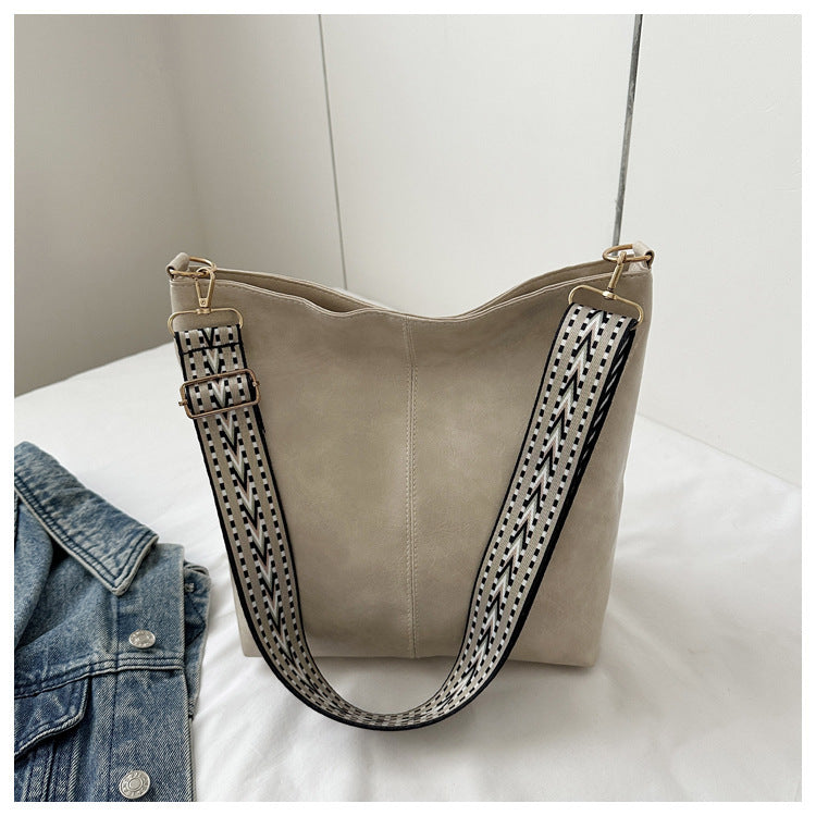 Korean Version Crossbody Wide Shoulder Strap Bag