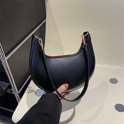 Trendy One-shoulder Commute Minimalist All-matching Girlish Underarm Bag