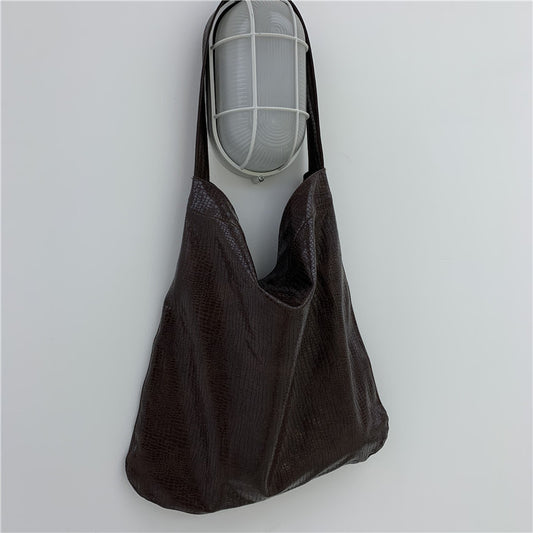 Women's All-match Fashion Shoulder Crocodile Pattern Bucket Bag