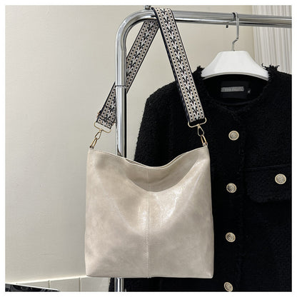 Korean Version Crossbody Wide Shoulder Strap Bag