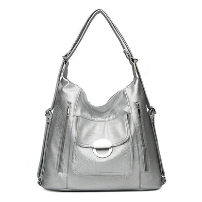 Washed Leather Shoulder Large Capacity Portable Messenger Bag