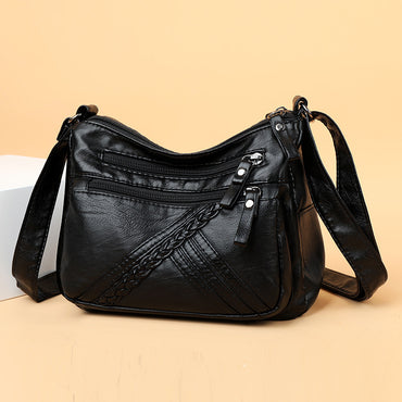 Middle-aged And Elderly Crossbody Small Bag Soft Leather Mother-in-law Crossbody Shoulder Bag Elegant