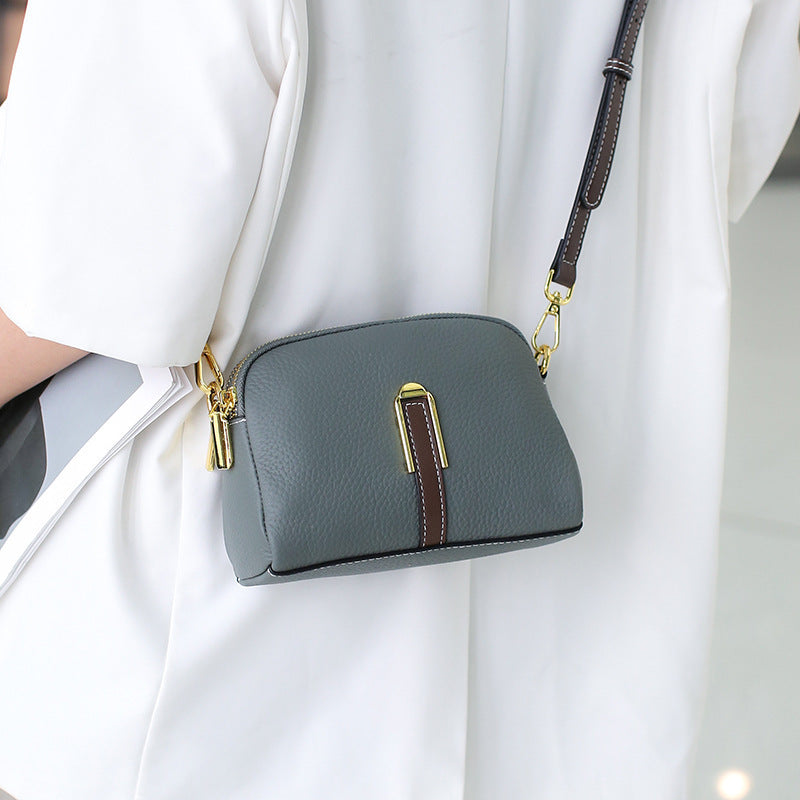 Layer Cowhide Large Capacity Square All-match Shoulder Bag