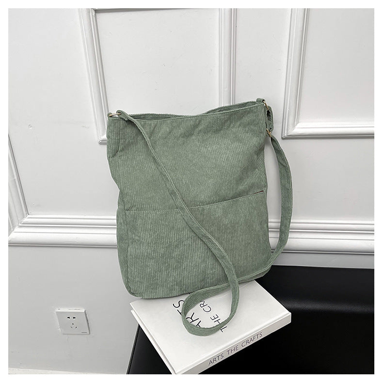 Winter New Women's Large Capacity Literary Canvas Bag