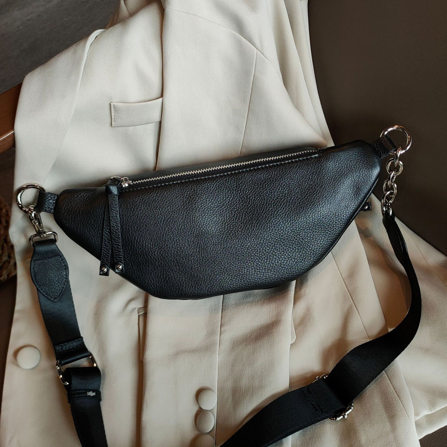 High-grade Trendy Chest Bag Crossbody Bag Dumpling Shape