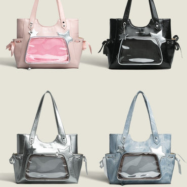 Niche Sweet Transparent Japanese Tote Bag For Women