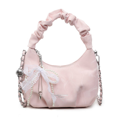 Wild Chain Crossbody Bag Exquisite Pleated