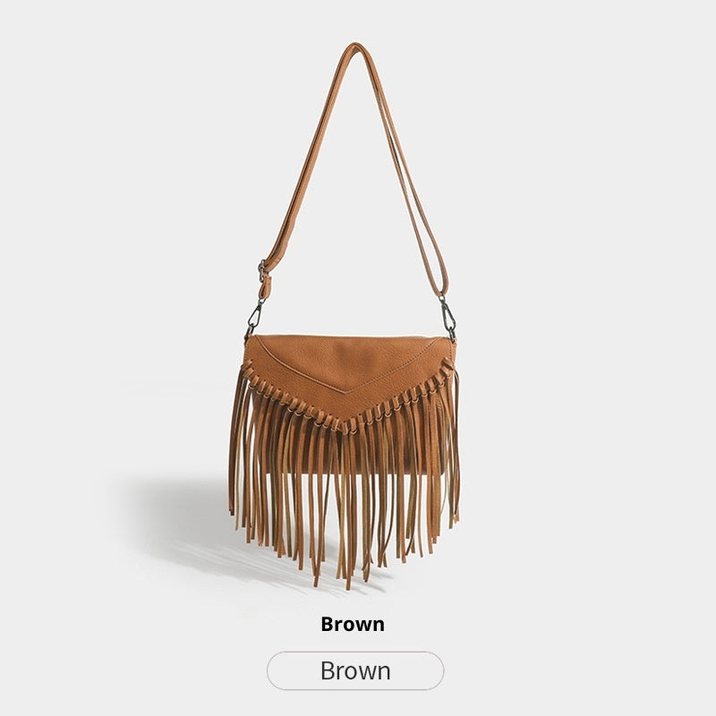 Women's Retro Ethnic Style Tassel Messenger Bag