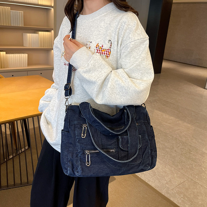 New Women's Retro Casual Handbag Large Capacity