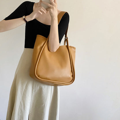 Women's New Soft Leather Large Capacity Shoulder Bag