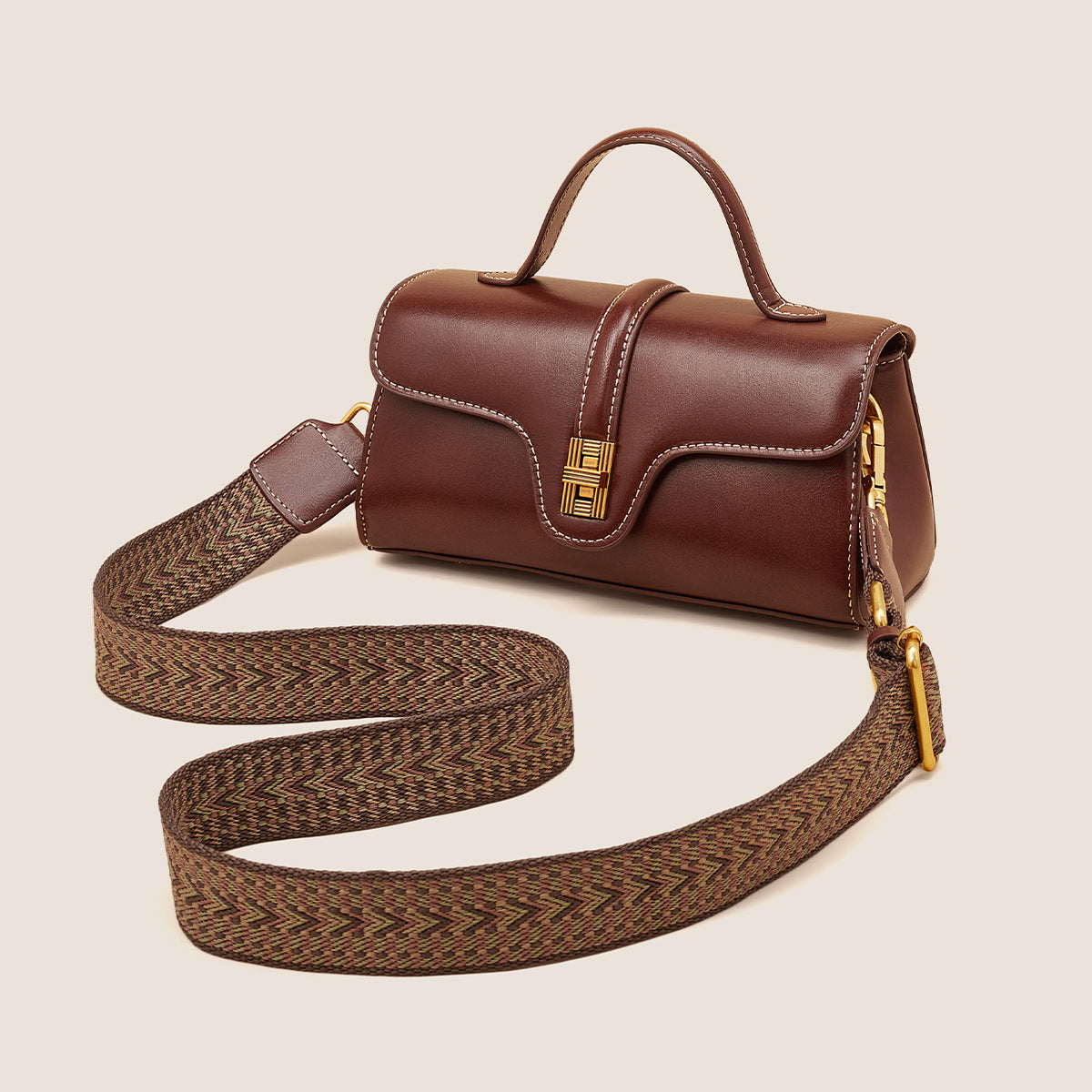 Niche Original High Sense Mild Luxury Retro Cambridge Portable Messenger Bag