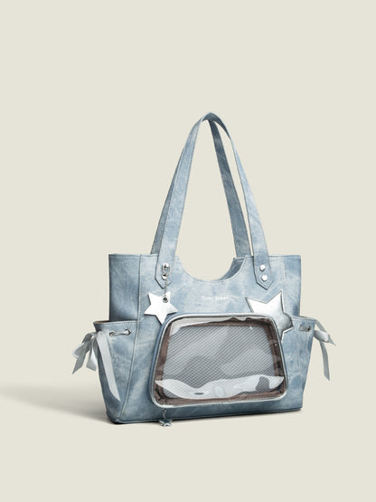 Niche Sweet Transparent Japanese Tote Bag For Women