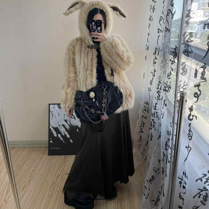 One-shoulder Crossbody Millennium Retro Soft Leather Chain All-match Motorcycle Bag