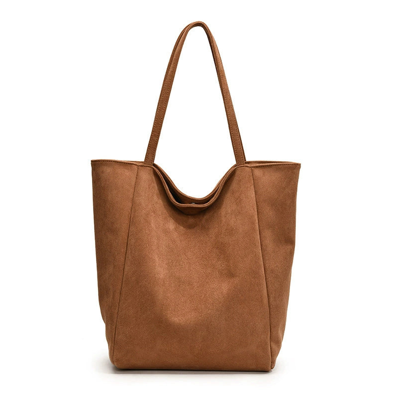 Retro Large Capacity All-match Shoulder Underarm Bag Matte Leather Tote Bag