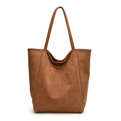 Retro Large Capacity All-match Shoulder Underarm Bag Matte Leather Tote Bag