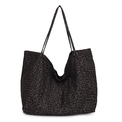 Leopard Print European And American Retro Casual Textured One-shoulder Bag
