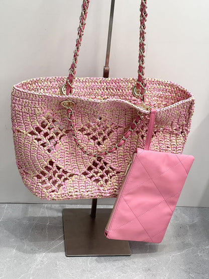 Weaving Hollow Beach New Straw Shoulder Knitted Bag