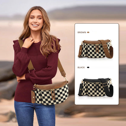 Plaid Waist Trendy All-match Messenger Bag