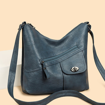 Retro Soft Leather Large Capacity Shoulder Bag