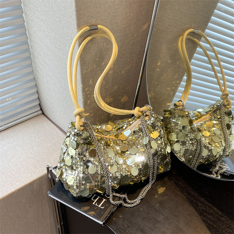 Pouches Women's Sequined Chain Shoulder Messenger Bag