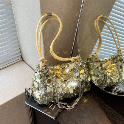 Pouches Women's Sequined Chain Shoulder Messenger Bag