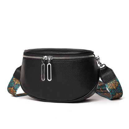 Women's First Layer Cattlehide Leather Fashion Casual Messenger Bag