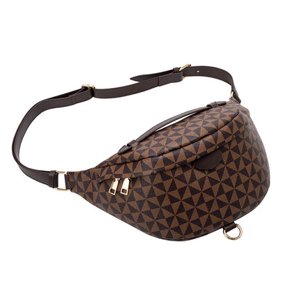 Simple Belt Bag Large Capacity Printed Crossbody