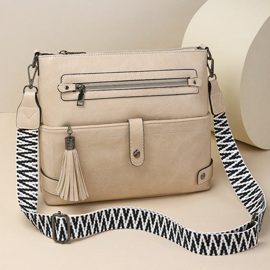 Retro Washed Leather Shoulder Messenger Bag