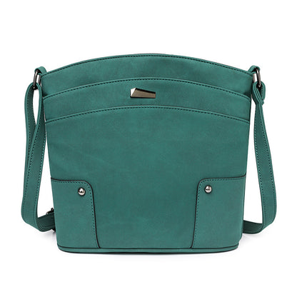 Retro Multi-layer PU Bag Women's Simple High-grade Crossbody