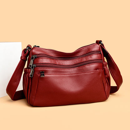 Women's Crossbody Leather Simple First Layer Cowhide Shoulder Bag