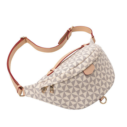Simple Belt Bag Large Capacity Printed Crossbody