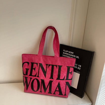 Tyvek Casual Cool Letter Printing Large Capacity Totes