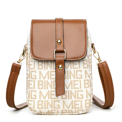 Soft Leather Retro Printed Mini Crossbody Bag