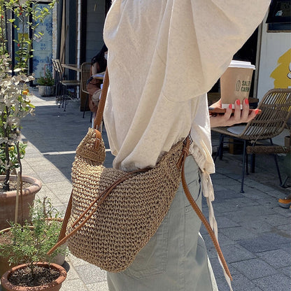 Women's Straw Woven Bag All-match Casual Dumpling Type