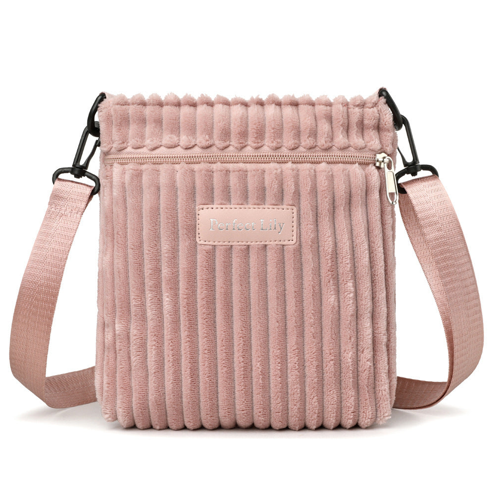 Women's Leisure Corduroy Shoulder Messenger Bag