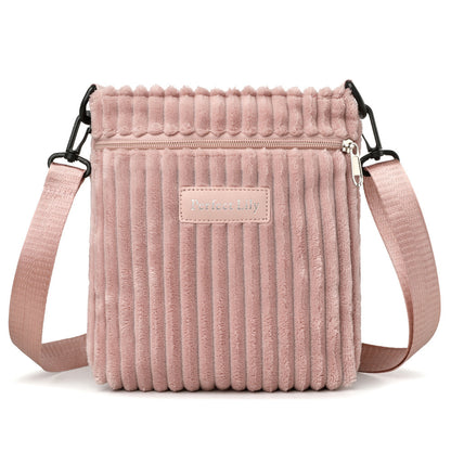 Women's Leisure Corduroy Shoulder Messenger Bag