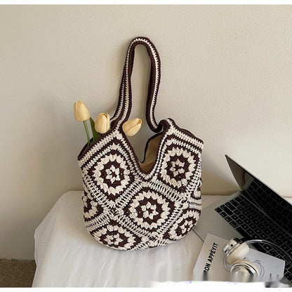 Ethnic Style Retro Large Capacity Hand-woven Tote Bag