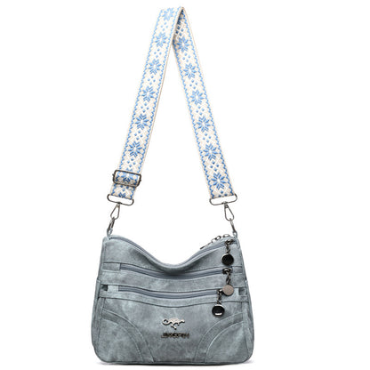 One-shoulder Soft Leather Tote All-match Women's Bag For The Middle-aged